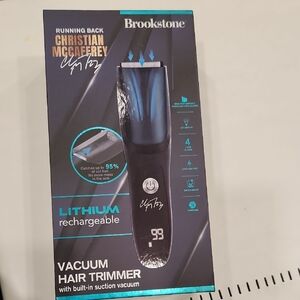 Brookstone Lithium Rechargeable Vacuum Hair Trimmer New In Sealed Box